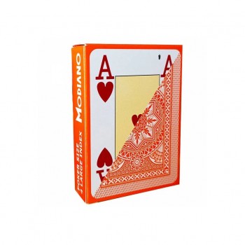 Poker žaidimo kortos (oranžinės) Modiano
